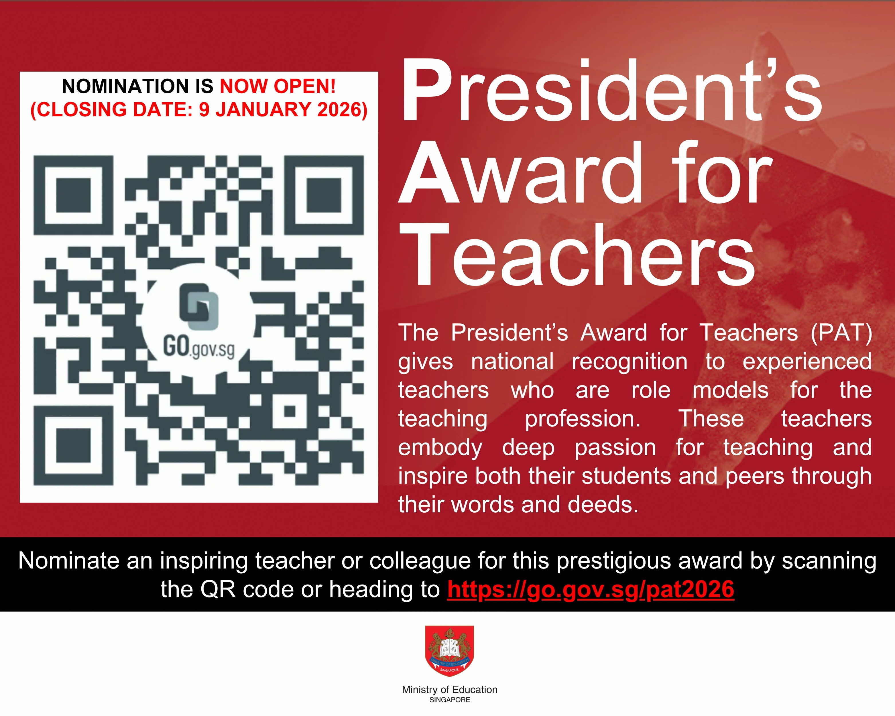 President's Award for Teachers 2026
